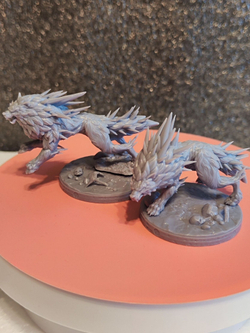 набор Морозный волк 2шт ДнД DnD миниатюры набор Ледяная долина