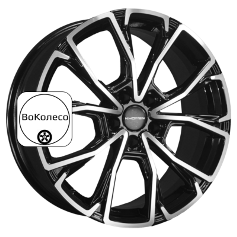7,5x19/5x112 ET43 D57,1 KHW1907 (Kodiaq/Tiguan) Black-FP Khomen Wheels