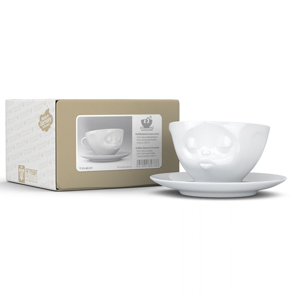 Чайная пара Kissing, 200 мл, белая