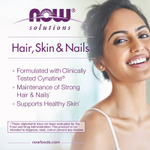 NOW Foods, Solutions, для здоровья волос, кожи и ногтей, 90 капсул