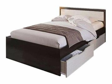 ГАРМОНИЯ КР 607 кровать с ящиками  0.8х2,0фасад БЕЛФОРТ/корпус ВЕНГЕ