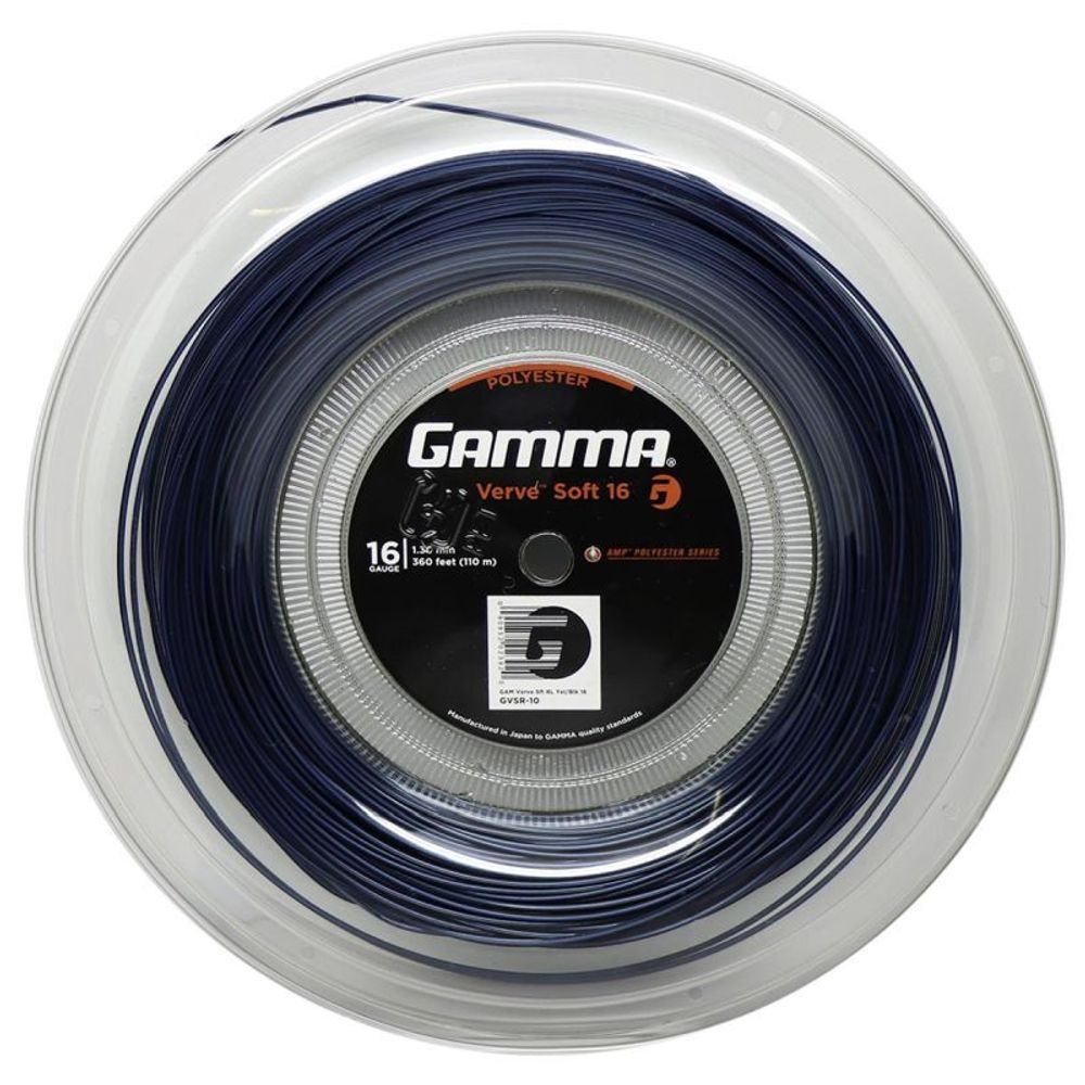 Теннисные струны Gamma Verve Soft (110 m) - blue/black