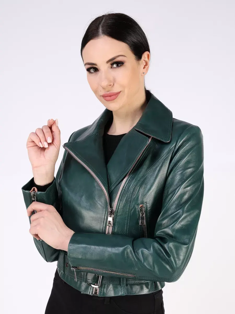 Кожаная куртка демисезонная косуха