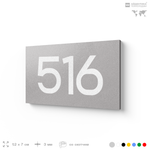 Номер на дверь 516, табличка на дверь для офиса, квартиры, кабинета, аудитории, склада, серая 120х70 мм, Айдентика Технолоджи