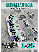 Номерки для ключей акрил 3х5 см