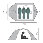 Палатка двухслойная Shield 4 BTrace, Зеленая