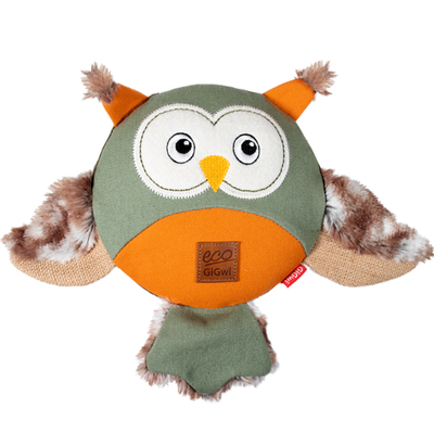 85014 Игрушка для собак сова с большой пищалкой 31 см, серия catch & fetch eco, gigwi