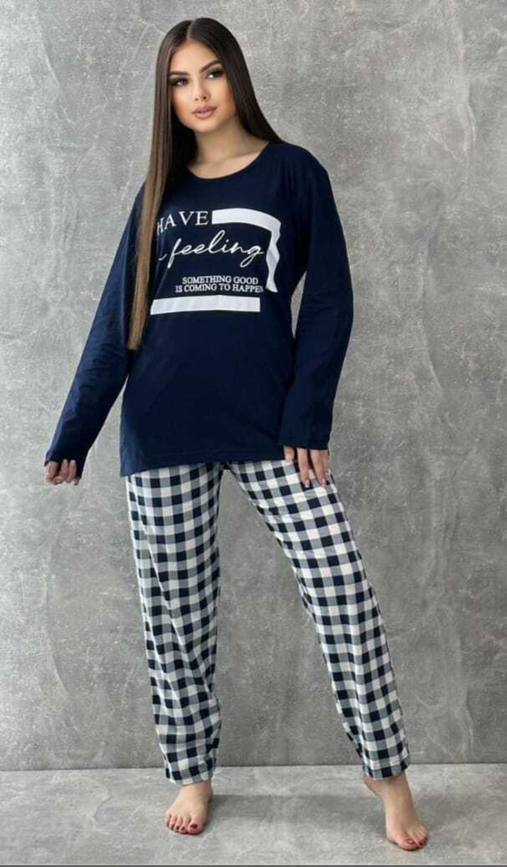 Пижама женская штаны+футболка дл/р ШФД0014 (норма)