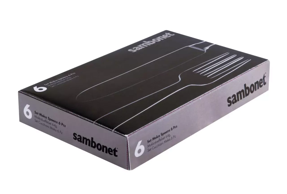 Sambonet - Набор из 6 ложек для эспрессо из нержавеющей стали 1965 года выпуска. / артикул   52564A37  / GTIN 8014808956546