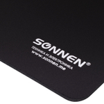 Коврик для мыши SONNEN "BLACK" резина + ткань 220х180х3 мм (5 штук в упаковке)