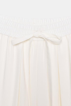 ZARA БРЮКИ СВОБОДНОГО КРОЯ С РЕГУЛИРУЕМЫМИ МАНЖЕТАМИ, ЖЕЛТОВАТО-БЕЛЫЙ