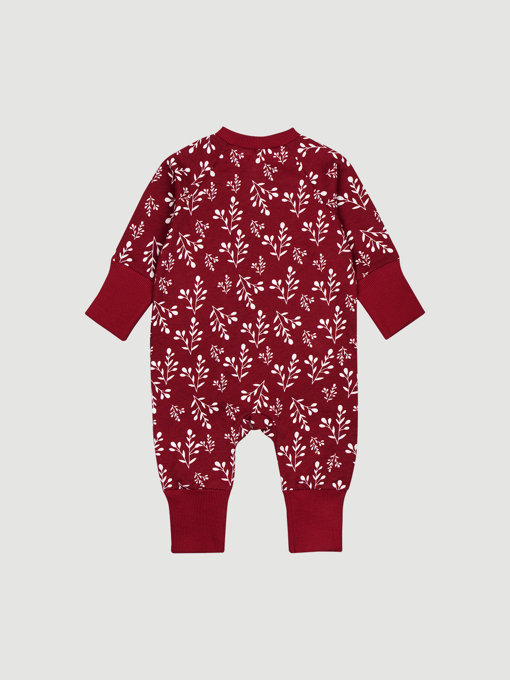 Комбинезон на манжетах Mjölk Снежные веточки, с рукавом реглан, уценка