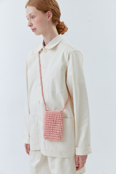 Сумка из шнура розового цвета