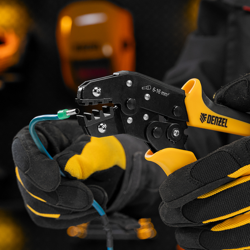 Клещи для обжима наконечников штыревых НШВ, НШВИ, НШВИ-2, 6-16 мм2 Denzel