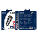АЗУ JELLICO F9 36W 2USB (Black)