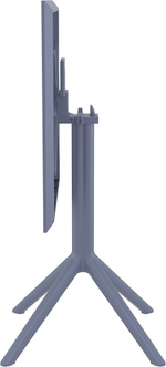Стол пластиковый складной Siesta Contract Sky Folding Table 60, темно-серый