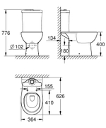 Унитаз напольный безободковый Grohe Bau Ceramic 39349000