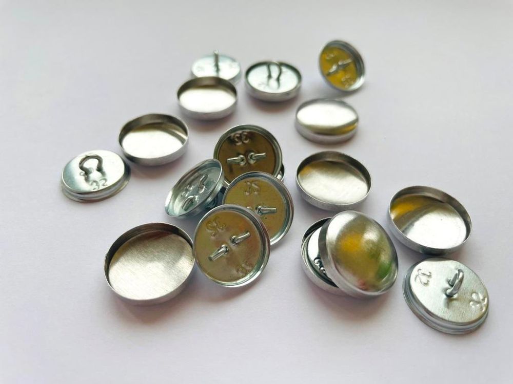 Пуговицы для обтяжки тканью № 32 металл (фасовка 10 шт)