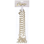 Бусы на ёлку 2,0 м "Шарик крупный" d-12 мм, Шампань (Серпантин)