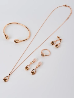 Клипсы-капли Белла с кристаллами Swarovski шампань