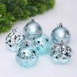 Набор шаров «Вивальди» 6 см (в наборе 6 шт), Голубой