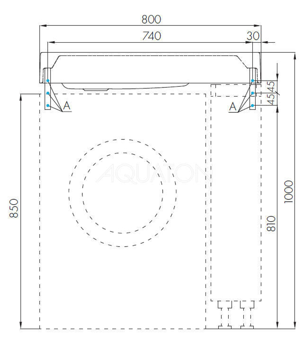 Раковина AQUATON Рейн 80 (1A72113KRW010)