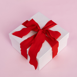 Лента тканевая (4 см*9,14 м) Нежная волна, Красный, 1 шт.