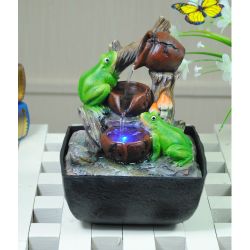 GAFN01-001 GREEN APPLE настольный фонтан с подсветкой Лягушки | GREEN APPLE