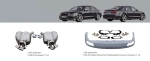 Диффузор заднего бампера c насадками на выхлоп в стиле W12 для AUDI A8 D4 2013 - 2018 Ауди