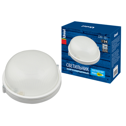 Светильник UWL-R01 100W/E27 IP54 WHITE Круг