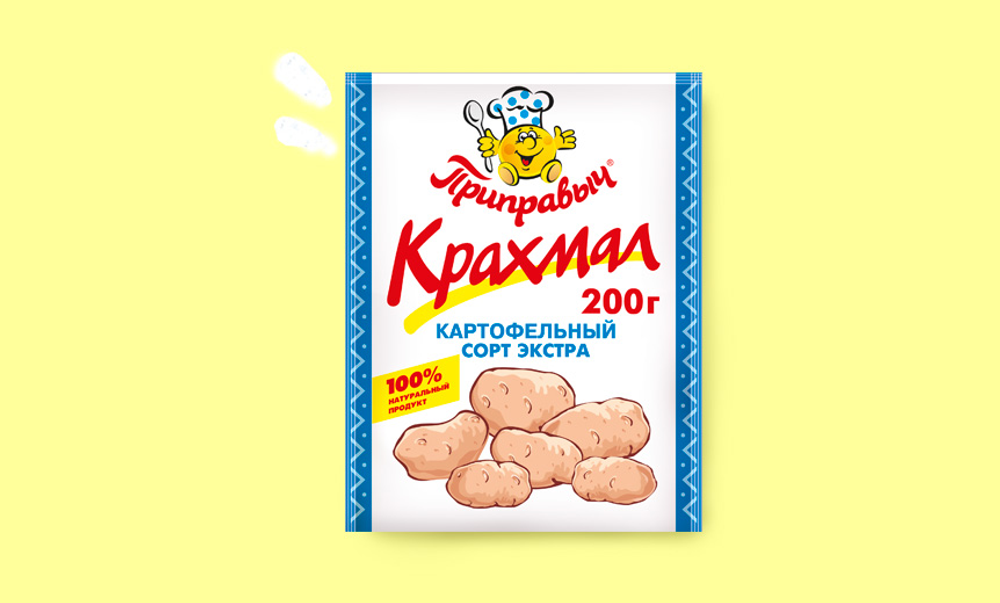 КРАХМАЛ КАРТОФЕЛЬНЫЙ сорт экстра 70 гр.