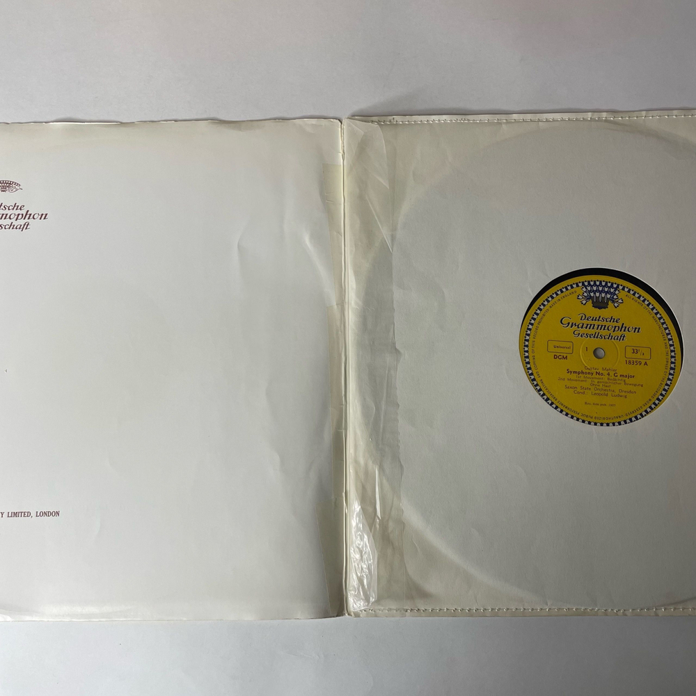 Винтажная виниловая пластинка LP Gustav Mahler Малер, Soprana Solo Anny Schlemm Conducted By Leopold Ludwig Симфония Symphony No. 4, G Major (Англия 1957)