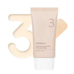 Numbuzin No.3 Porcelain Base-Skip Tone Up Beige солнцезащитный крем SPF50+ PA++++ 50мл