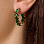 Серьги Dyrberg Kern TAMARIN SG EMERALD GREEN 470017