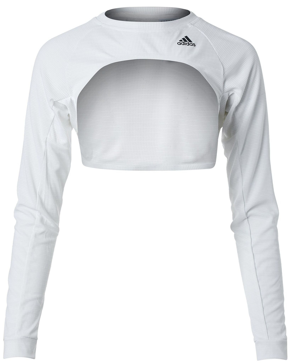 Женская теннисная футболка (Дл. Рукава) Adidas W Tennis Shrug HEAT.RDY - white/copper metalic