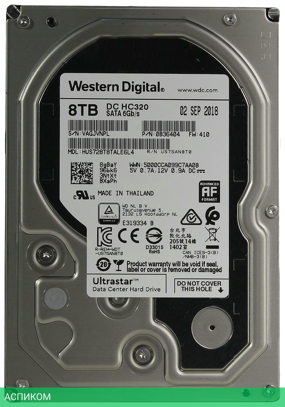 Жесткий диск WD 8TB HUS728T8TALE6L4