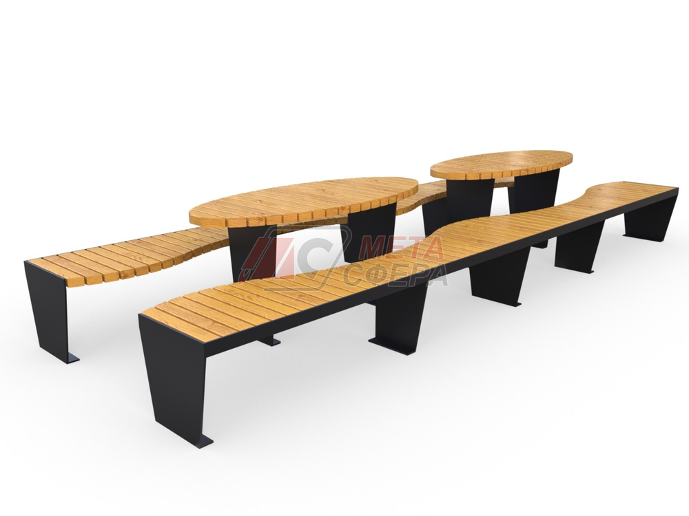 Стол уличный с лавками Riva Island