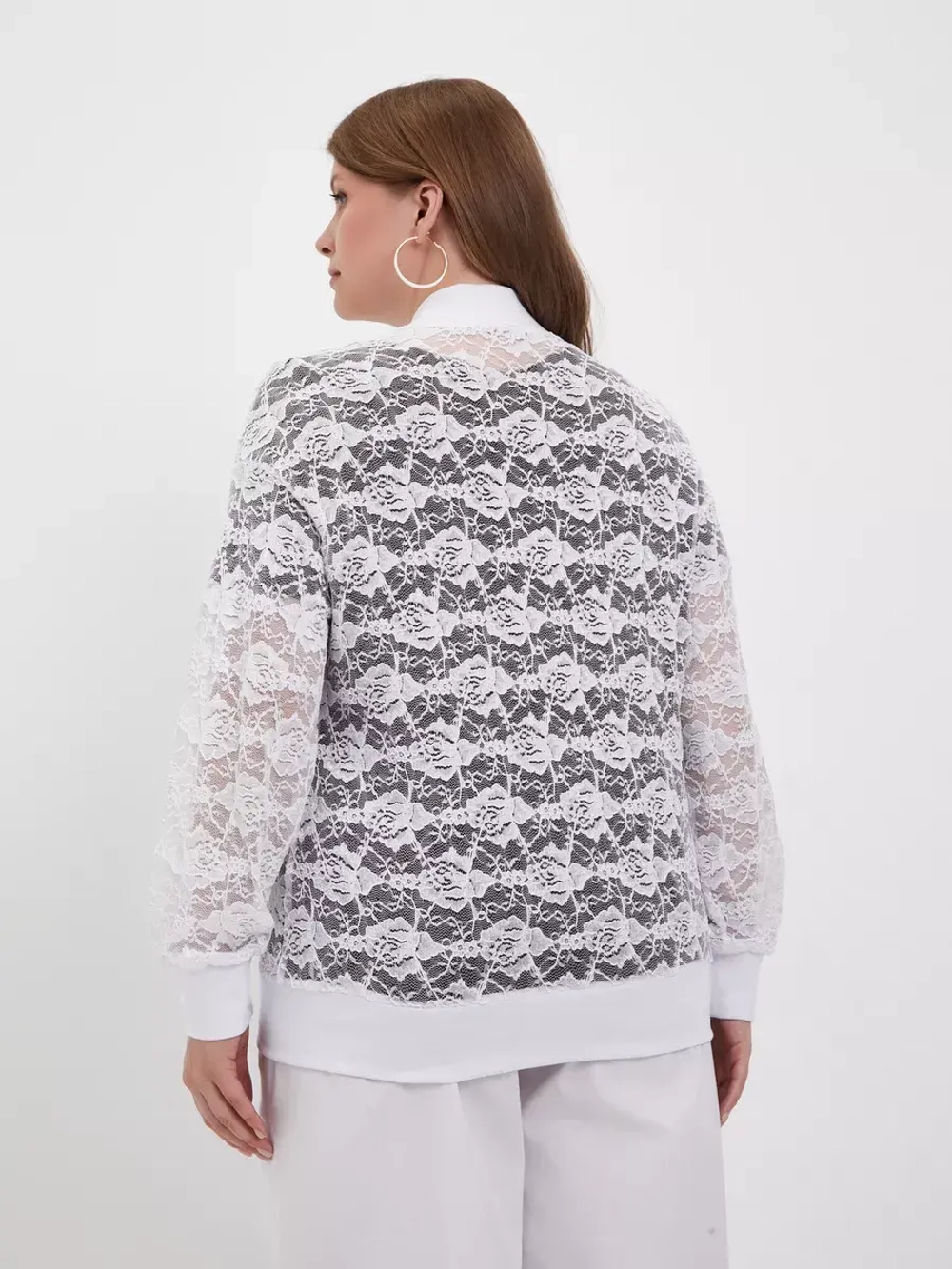 Бомбер кружевной летний