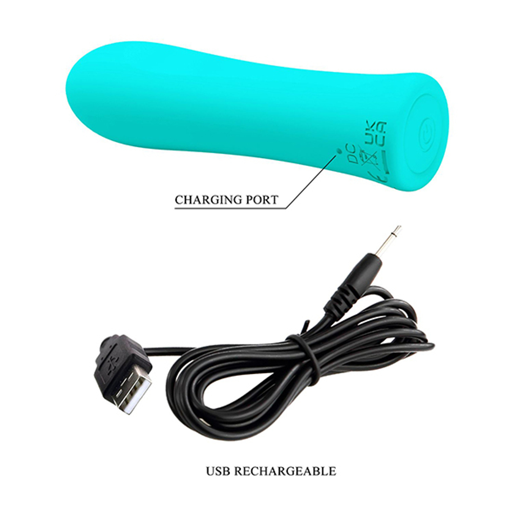 Мятный мини-вибратор 10,2см Pretty Love Alfreda BW-500018-1