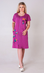 Халат на молнии (сирень) М100