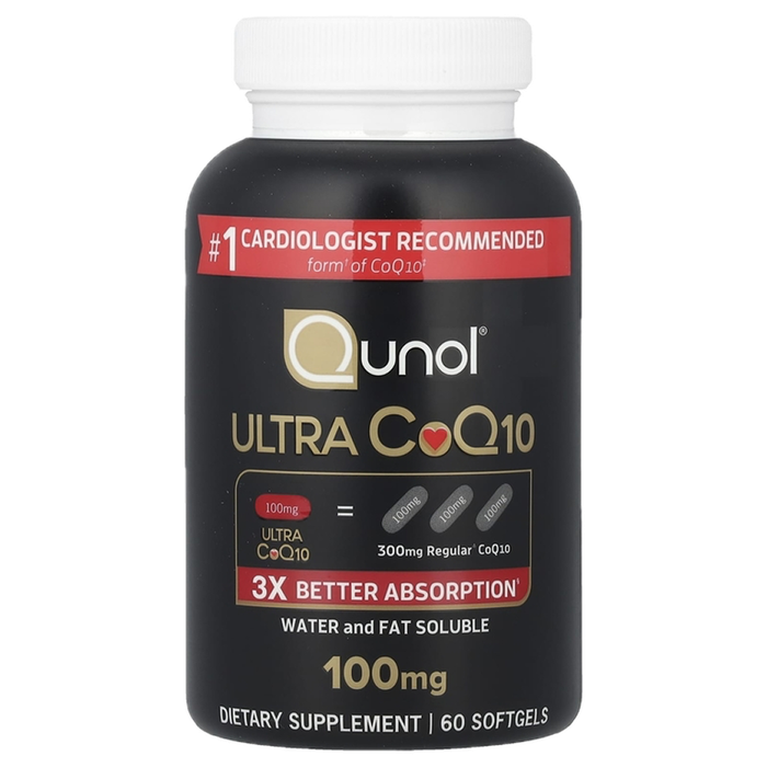 Ультра Q10 100 мг, Ultra CoQ10 100 mg, Qunol, 60 капсул