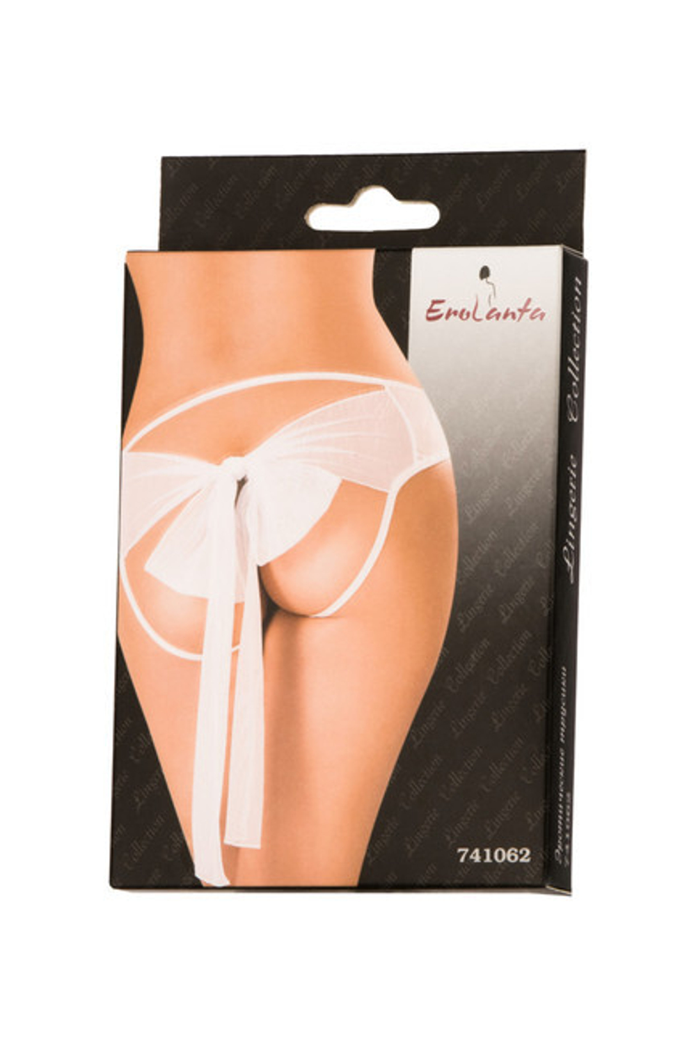 Белые контактные трусики с бантом на ягодицах XXL (Цвет: белый)