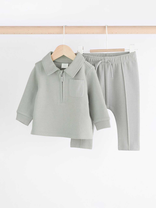 Лонгслив и джоггеры в комплекте для малышей Next N97-890, Мятный