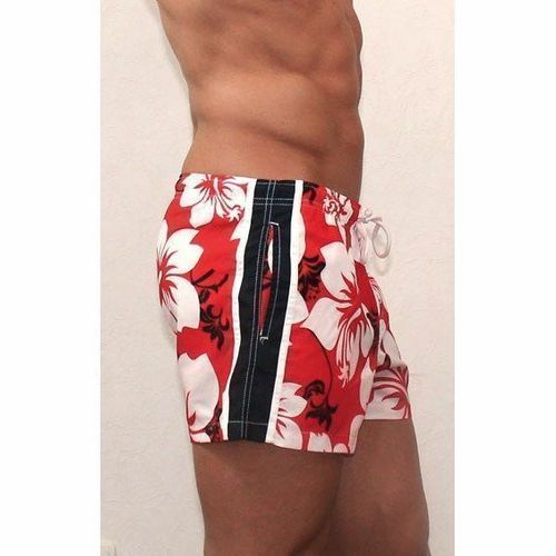 Мужские плавательные шорты в красный цветок Aussiebum Beach Short Scent
