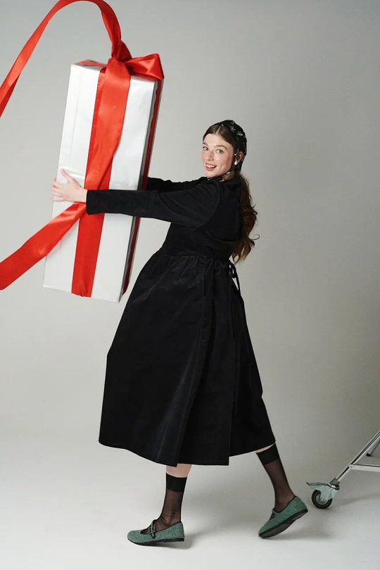 Платье оверсайз из вельвета, "Маска"