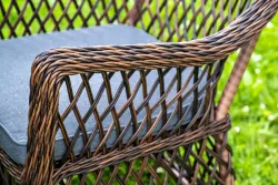 "Доппио" обеденная группа плетеная, цвет коричневый