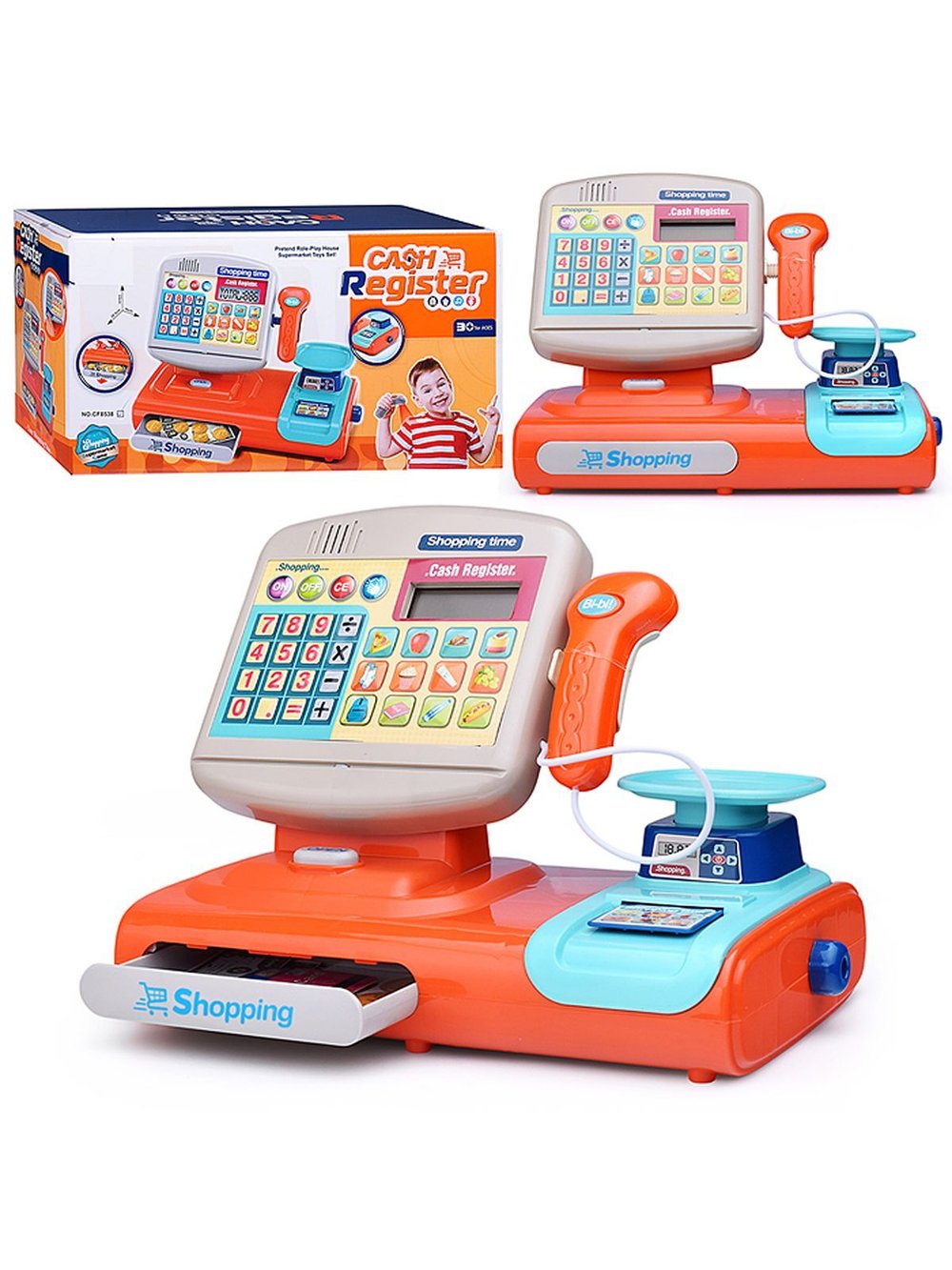 Игровой набор Касса с монетами и купюрами (CF8538)