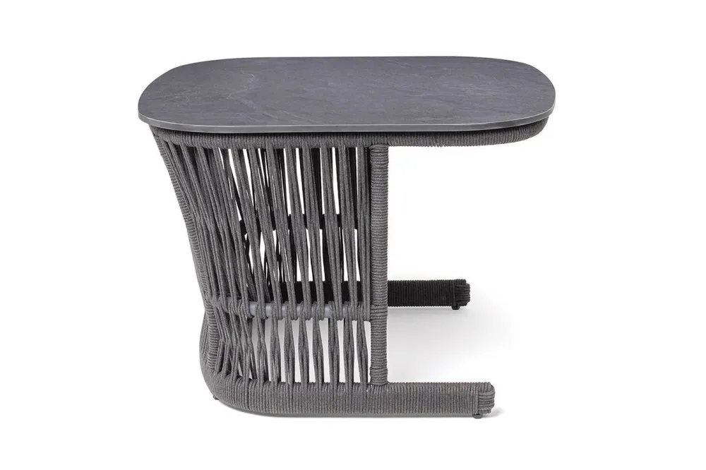 "Лугано" журнальный стол 76х76 H55 см из HPL, цвет "серый гранит"