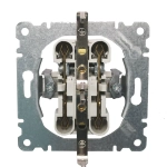 Розетка Makel Lilium двойная белая c заземлением 70082