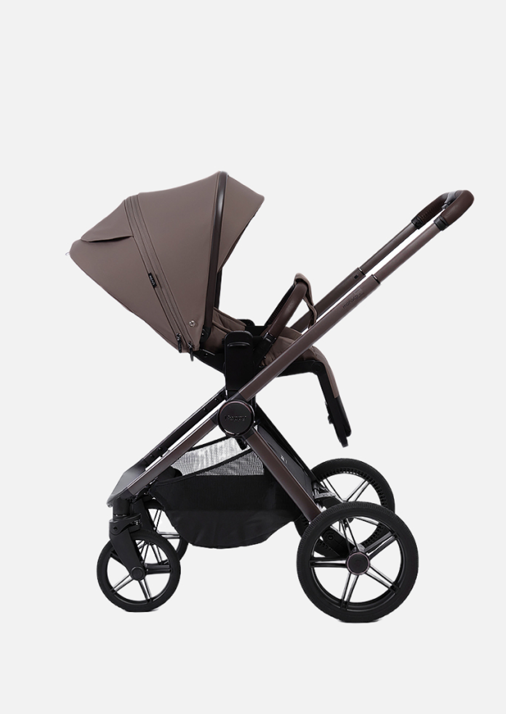 Peppy Коляска детская Monaco thermo 2 в 1 Mocca (кофе), рама серо-коричневая